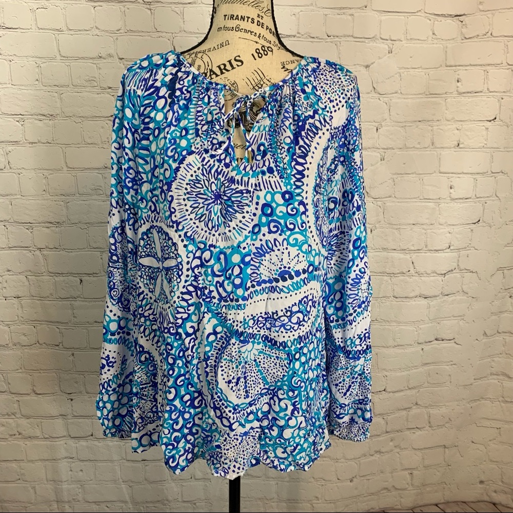 Lilly Pulitzer Willa Top Bandana Print size large